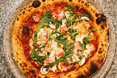 Pizzárium pizza prosciutto-cotto-funghi