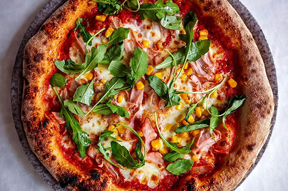 Pizzárium pizza prosciutto-cotto-mais